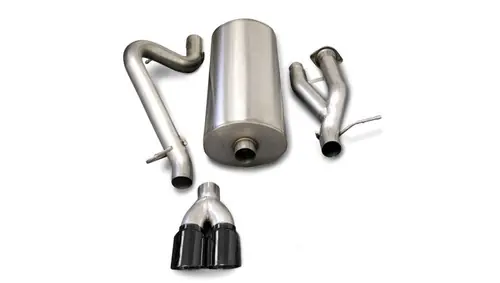 Best Seller Corsa 03-06 Hummer H2 6.0L V8 Black Sport 3in Single Rear Twin 4in Tips Cat-Back Exhaust