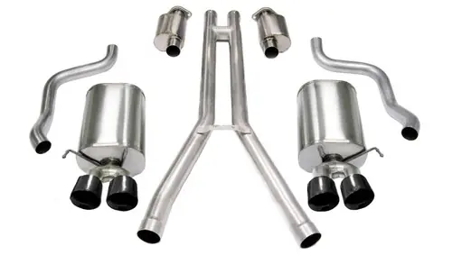Sale Corsa 04-08 Cadillac XLR 4.6L 25in Cat-Back Dual Rear w Twin 35in Black Pro-Series Tips