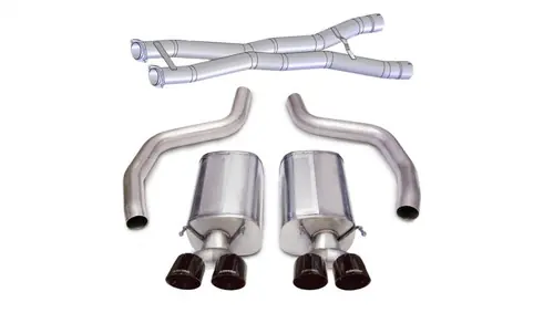 Budget Corsa 06-13 Chevrolet Corvette C6 Z06 7.0L V8 Black Sport Cat-Back Exhaust