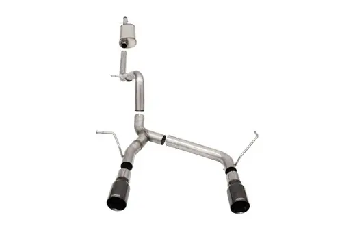 Flash Sale Corsa 07-18 Jeep Wrangler JKU 3.6L Sport 2.75in Cat-Back Exhaust w/ Single 4in Black Tips