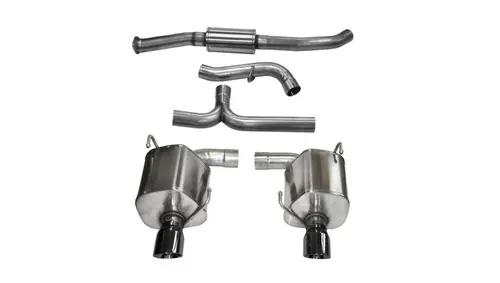 Corsa 08-10 Subaru Impreza WRX Sedan 2.5L Turbo Manual 3in Sport Cat-Back Exhaust w/4in Black Tips Best Price