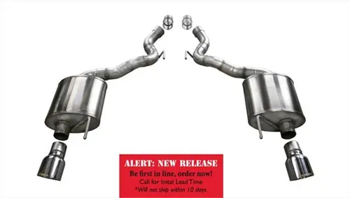 Corsa 15-16 Ford Mustang GT Convertible 5.0L V8 Polished Sport Axle-Back Exhaust Fast Shipping