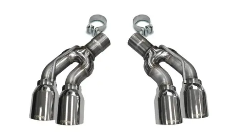 Authentic Corsa 16-17 Cadillac CTS-V 2.75in Inlet / 4.0in Outlet Polished Tip Kit (For Corsa Exhaust Only)