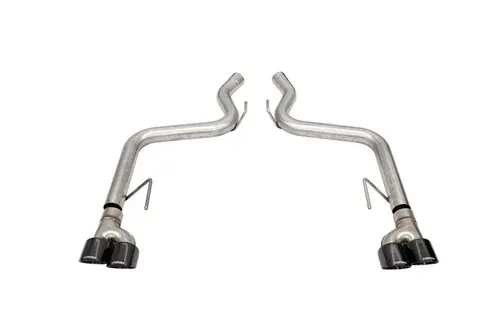 Top Pick Corsa 18-21 Ford Mustang GT Black 3.0in PVD AxleBack Exhaust w/4.0in Quad Pro Tips