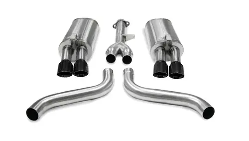 Corsa 86-91 Chevrolet Corvette C4 5.7L V8 L98 Black Sport Cat-Back Exhaust Professional Grade