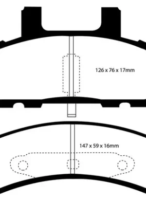Wholesale EBC 97-99 Cadillac Deville 4.6 (Rear Drums) Yellowstuff Front Brake Pads