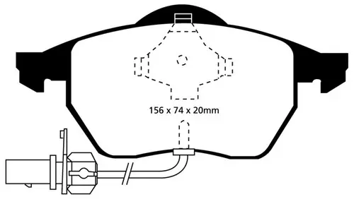 EBC 99-01 Audi A4 1.8 Turbo (B5) Redstuff Front Brake Pads Exclusive