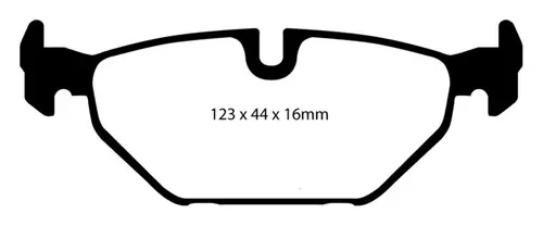 Top Pick EBC 99-01 Saab 9-5 2.3 Turbo (Aero) Yellowstuff Rear Brake Pads