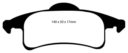 Fresh Stock EBC 99-02 Jeep Grand Cherokee 4.0 (ATE) Greenstuff Rear Brake Pads