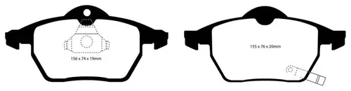 Grab Now EBC 99-02 Saab 9-3 2.0 Turbo Redstuff Front Brake Pads