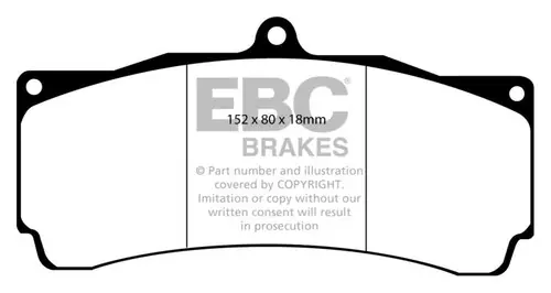 Trusted Brand EBC Brakes Orangestuff Full Race Brake Pads