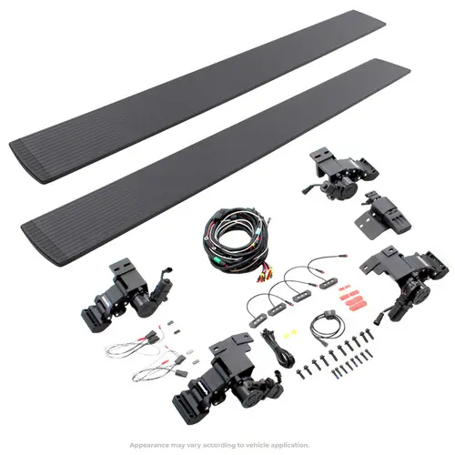 Buy Direct Go Rhino 14-18 Chevrolet Silverado 1500 DC 4dr E-BOARD E1 Electric Running Board Kit - Tex. Blk