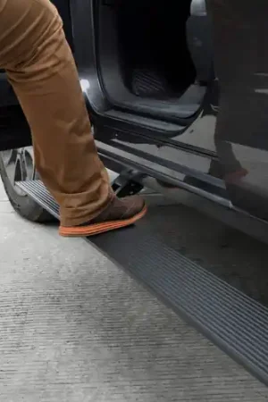 Money Back Guarantee Go Rhino 15-20 Cadillac Escalade 4dr E1 Electric Running Board Kit - Textured Black