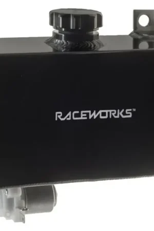 Direct From Factory Raceworks Black Aluminium Horizontal Washer Bottle With Pump - Black