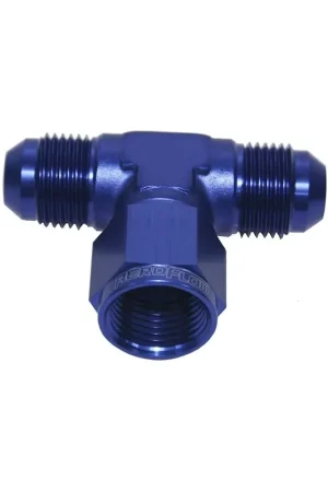 Grab Now Aeroflow AN Tee -6AN Female Nut w/Swivel On Side - Black