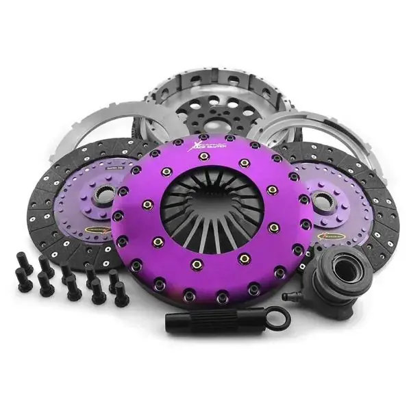 Free Shipping Xtreme Clutch 270mm Rigid Solid Organic Twin Plate Clutch Kit Incl CSC (KIT PER FORD MUSTANG 4.6L inc F/W+CSC)