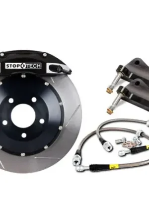 Bulk Order StopTech StopTech 08-09 BMW M3 (E92) V8 Front 355x35 Black ST-40 Calipers Slotted Rotors/Pads/SS Lines