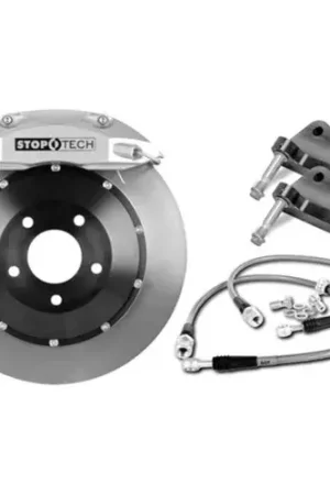 StopTech StopTech 15 Audi S3 / 15 Volkswagen Golf R Front BBK w/ Black ST-40 Caliper Slotted 355X32 2pc Rotor Must Have