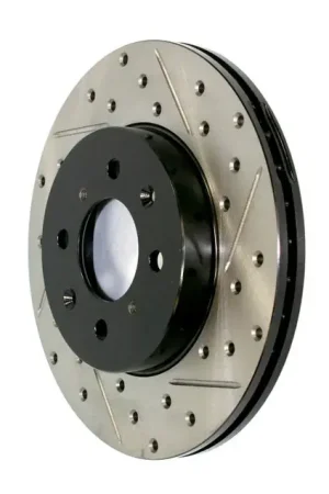 Place Order StopTech StopTech 2013+ BMW F30 3-Series Right Slotted & Drilled Sport Brake Rotor - Rear