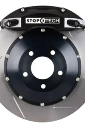 One Day Deal StopTech StopTech 91-05 Acura NSX Rear BBK w/Black ST-40 Calipers Slotted 328x28mm Rotors Pads SS Lines