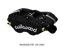 Wilwood Wilwood Caliper-Forged Dynalite-M-Black 1.75in Pistons 1.00in Disc Certified