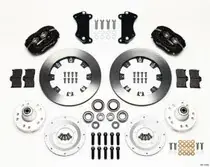 Wilwood Wilwood Forged Dynalite Front Kit 12.19in Drilled Heidts Tri -5 2 inch Drop Spindle Premium
