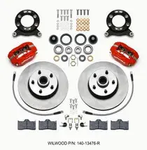Wilwood Wilwood Forged Dynalite-M Front Kit 11.30in 1 PC Rotor&Hub 1965-1969 Mustang Disc & Drum Spindle Shop Now