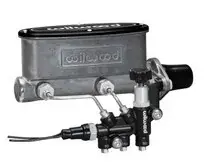 Today Only Wilwood Wilwood HV Tandem M/C Kit w L/H Bracket & Prop Valve - 1in Bore Ball Burnished