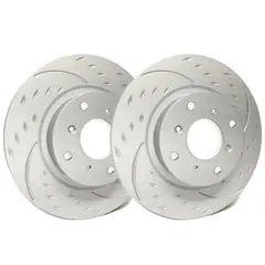 Holiday Sale SP Performance Diamond Slotted Brake Rotors - Front