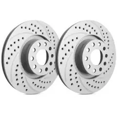 Top Pick SP Performance Double Drilled and Slotted Brake Rotors - Front